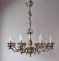 Старинен барок.Луксозно класическо осветление за хол,всекидневна -месингов полилей, лампа, снимка 14
