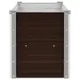 vidaXL Градинска висока леха кафява 100x40x45 см поцинкована стомана, снимка 5
