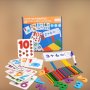 Образователна игра за съпоставяне на числа + флаш карти, пръчици, числа.., снимка 1 - Образователни игри - 38774384