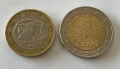 Монета 1 и 2 евро, рядка със звезда и S вътре, снимка 1