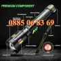 Голям Мощен акумулаторен LED фенер, акумулаторен фенер с 5 режима на работа и дисплей, снимка 4