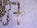 Стар МАРКАЗИТЕН СРЕБЪРЕН АРТ КРЪСТ СРЕБРО 925 с АВТОРСКА СРЕБЪРНА 925 КАРТИЕ ПЛЕТКА ВЕРИЖКА 38533, снимка 14