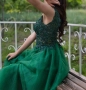 Тъмнозелена бална рокля, снимка 6