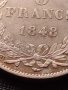 СРЕБЪРНА МОНЕТА 5 франка 1848г. Луй Филип първи Кралство Франция УНИКАТ 37170, снимка 4