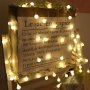 LED лампички за декорация с топки, 10метра, 100 LEDS бели - код 3280, снимка 4