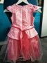 Официална рокля в розово с тюл и дантела размер 116, снимка 2
