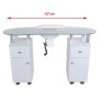 Маса за маникюр с прахоуловител 127 x 47 x 76 см - 30W, снимка 2