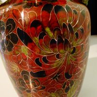 Китайска медна ваза Cloisonne,Клоазон на Zi Jin Cheng. , снимка 7 - Вази - 41694889