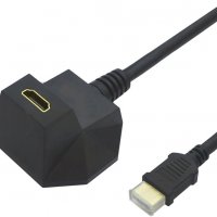 Кабел HDMI Мъжко-Женско, v1.4, 5m, angled SS301151, снимка 1 - Друга електроника - 39355974