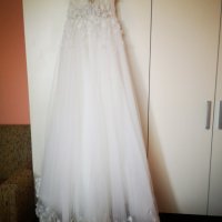 Сватбена рокля + воал, снимка 5 - Сватбени рокли - 34256635