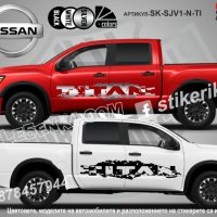 Nissan TITAN стикери надписи лепенки фолио SK-SJV1-N-X-TI, снимка 1 - Аксесоари и консумативи - 44483159
