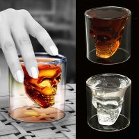 2бр Триизмерна стъклена чаша череп за алкохол, снимка 2 - Други стоки за дома - 41502966