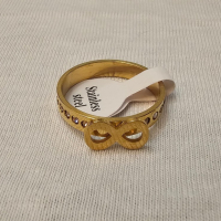 Дамски пръстен от медицинска стомана с камъни цирконии Безкрайност, снимка 1 - Пръстени - 44545399