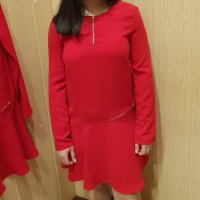 Червена рокля, снимка 1 - Рокли - 40894498