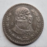 1 песо сребро Мексико 1957г, снимка 1 - Нумизматика и бонистика - 40547646