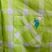 Свежарска зелена карирана риза U.S. POLO ASSN., снимка 2 - Ризи - 36081704