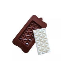 Шоколад шоколадов блок шоколадова плочка триъгълници силиконов молд форма фондан, снимка 1 - Форми - 40302687