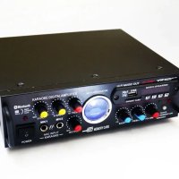 Аудио усилвател UKC AV-339B, караоке, USB порт, SD слот, MP3, FM, снимка 3 - Ресийвъри, усилватели, смесителни пултове - 41535789