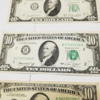 3 стари банкноти от по 10 долара, снимка 3 - Нумизматика и бонистика - 39273107