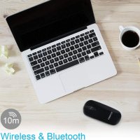 Bluetooth мишка FENIFOX, супер тънка и безшумна, акумулаторна, Slim Mini Whisper-Quiet Flat Portable, снимка 4 - Клавиатури и мишки - 41596731