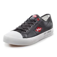 Мъжки ниски кожени кецове LEE COOPER Черно, снимка 2 - Кецове - 35821908