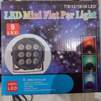 продавам 9 LED MINI FLAT PAR LIGHT 100 % LED, снимка 4 - Тонколони - 41353355