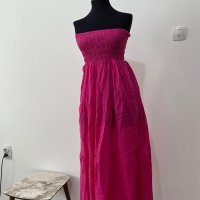 Розова лятна/плажна рокля, снимка 3 - Рокли - 41634013
