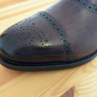 Santoni Oxford Brogue Goodyear + подарък, снимка 5 - Официални обувки - 36499461
