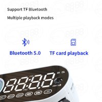 Настолен Bluetooth часовник тонколона акумулаторна батерия FM моде, снимка 2 - Друга електроника - 41905252