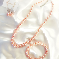 Pink Pearls 280, снимка 4 - Бижутерийни комплекти - 44760258