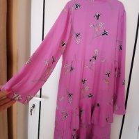 Vero Moda розова рокля на цветя , снимка 2 - Рокли - 41979917