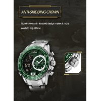 Мъжки часовник Naviforce, Неръждаема стомана, Хронограф, Зелен / Сребрист, снимка 13 - Мъжки - 41686568