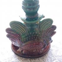 Красив керамичен свещник, снимка 6 - Антикварни и старинни предмети - 35883266