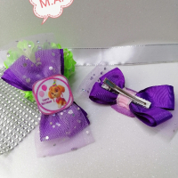 Панделка в лилаво на Скай  Happy Birthday, снимка 2 - Аксесоари за коса - 44742420
