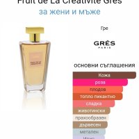 Френски унисекс парфюм "Fruits de la creative" by Gres 100ml EDP , снимка 5 - Унисекс парфюми - 42730842