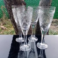 Кристални чаши за ракия - 4 бр., снимка 1 - Сервизи - 44184929