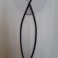 Лятна бяла блуза с черни биета, снимка 5 - Блузи с дълъг ръкав и пуловери - 41712599