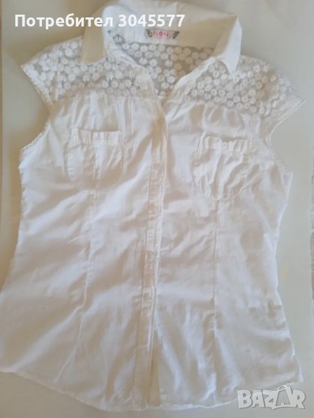 Блуза бяла без ръкави размер S, снимка 1