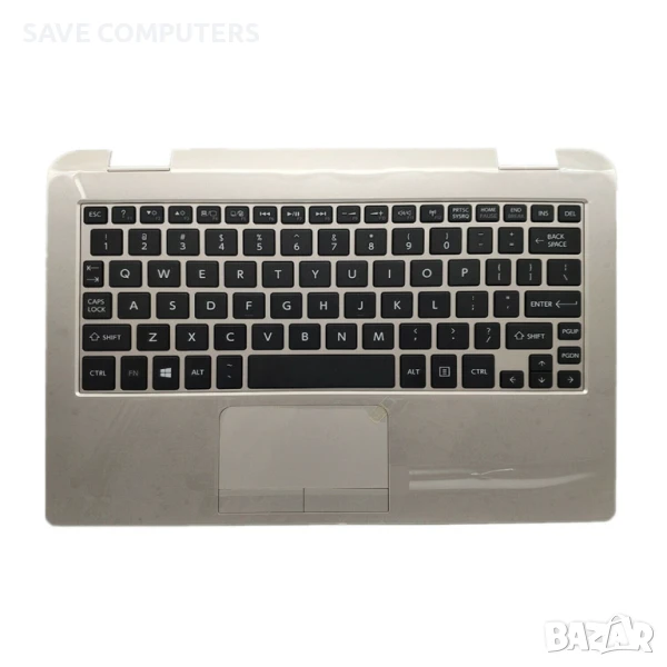 Клавиатура + палмрест за Toshiba Satellite Radius 11 L10W-C - Златист, снимка 1