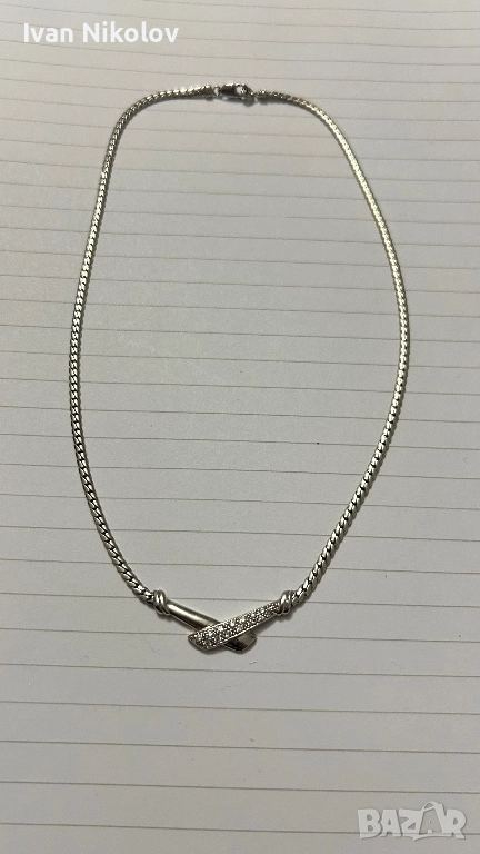 Дамско сребърно колие, снимка 1
