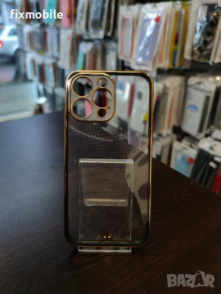 Apple iPhone 14 Pro Max Прозрачен кейс с кант, снимка 1