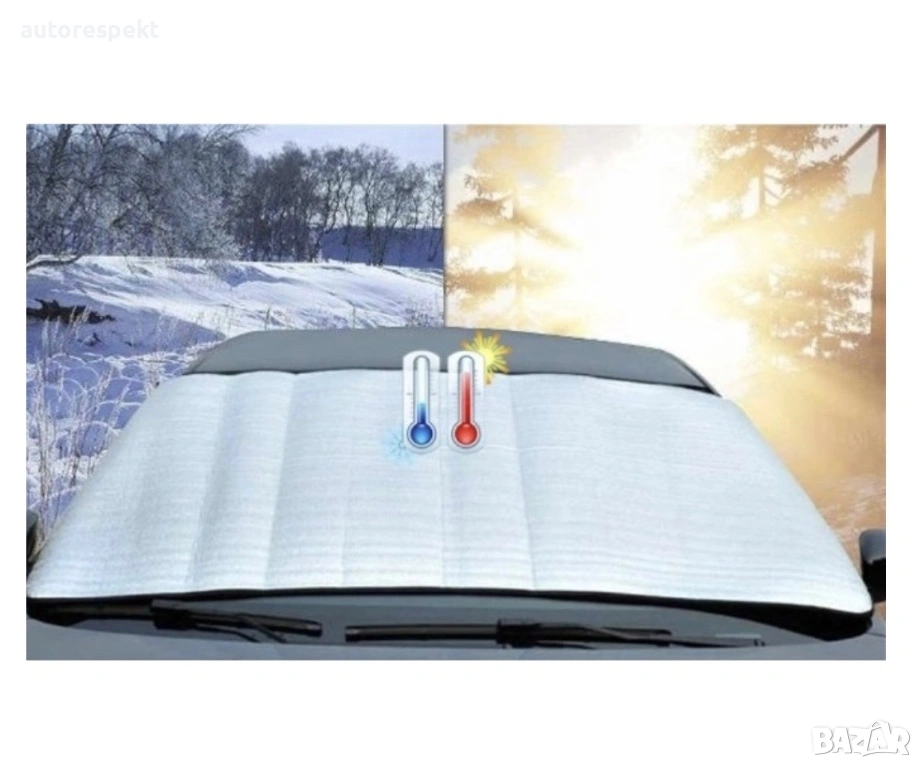 ТОП ПРОДУКТ Термо сенник за предно стъкло (142 x 92 см), снимка 1