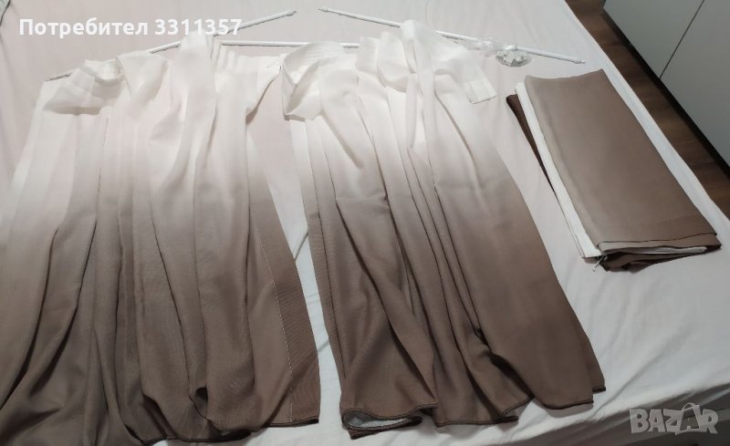 3 броя завеси пердета за закачане на дограма, снимка 1