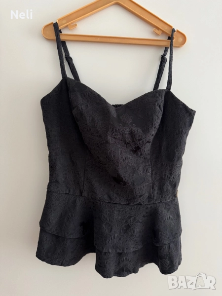 Черен топ/ бюстие на GUESS, снимка 1