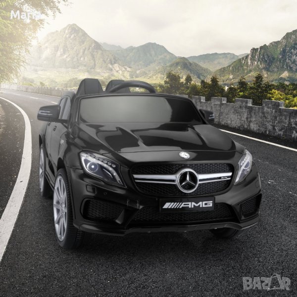 Акумулаторен джип Mercedes GLA45 12V батерия,MP3, с меки гуми с Кожена седалка, снимка 1