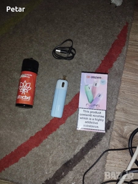 Aspire Fluffy 1500mAh + Alfa CBD 100ml 5000mg, снимка 1