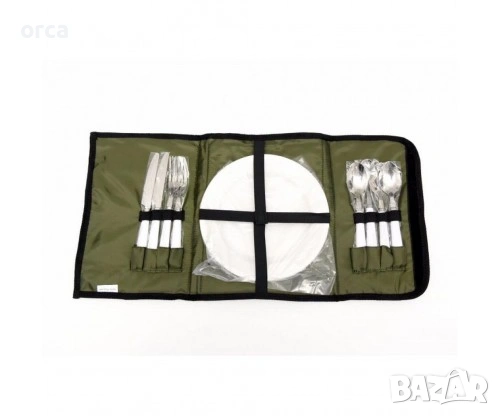Комплект прибори за храна CarpFocus Lunch Set с калъф за излет Carp, снимка 1