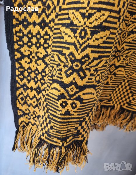 Продавам битово килимче с ресни 120 х 80 см Жълто и черно , снимка 1