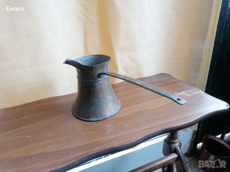 Голямо старо медно джезве, снимка 1