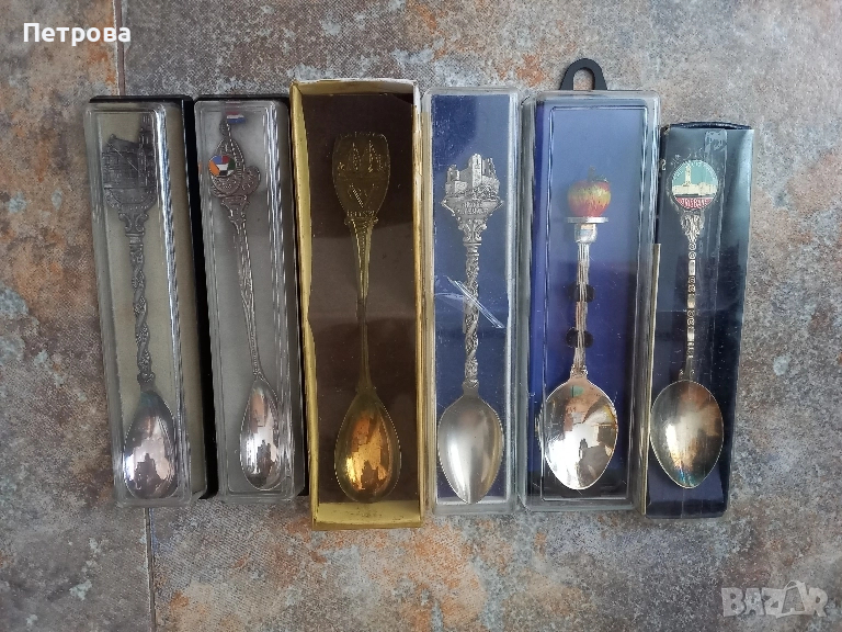 Нови колекционерски посребрени лъжички 6 броя, снимка 1